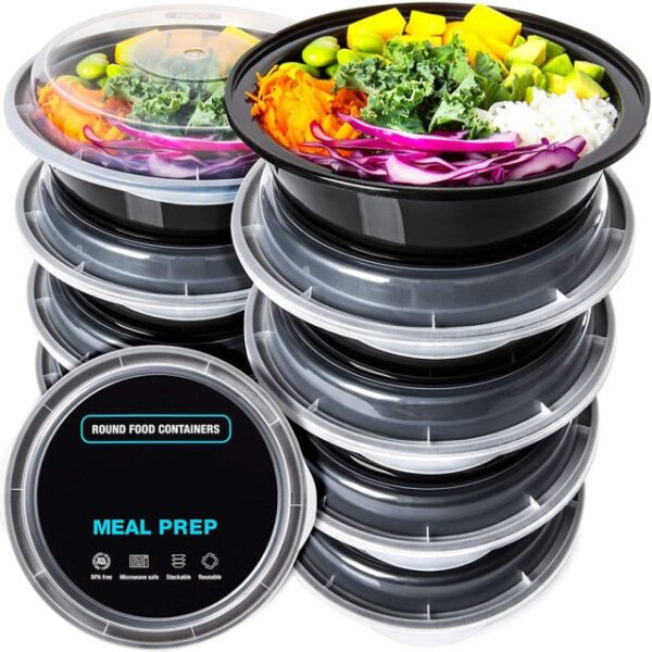 Meal Prep Food Container Plastic Reusable Box