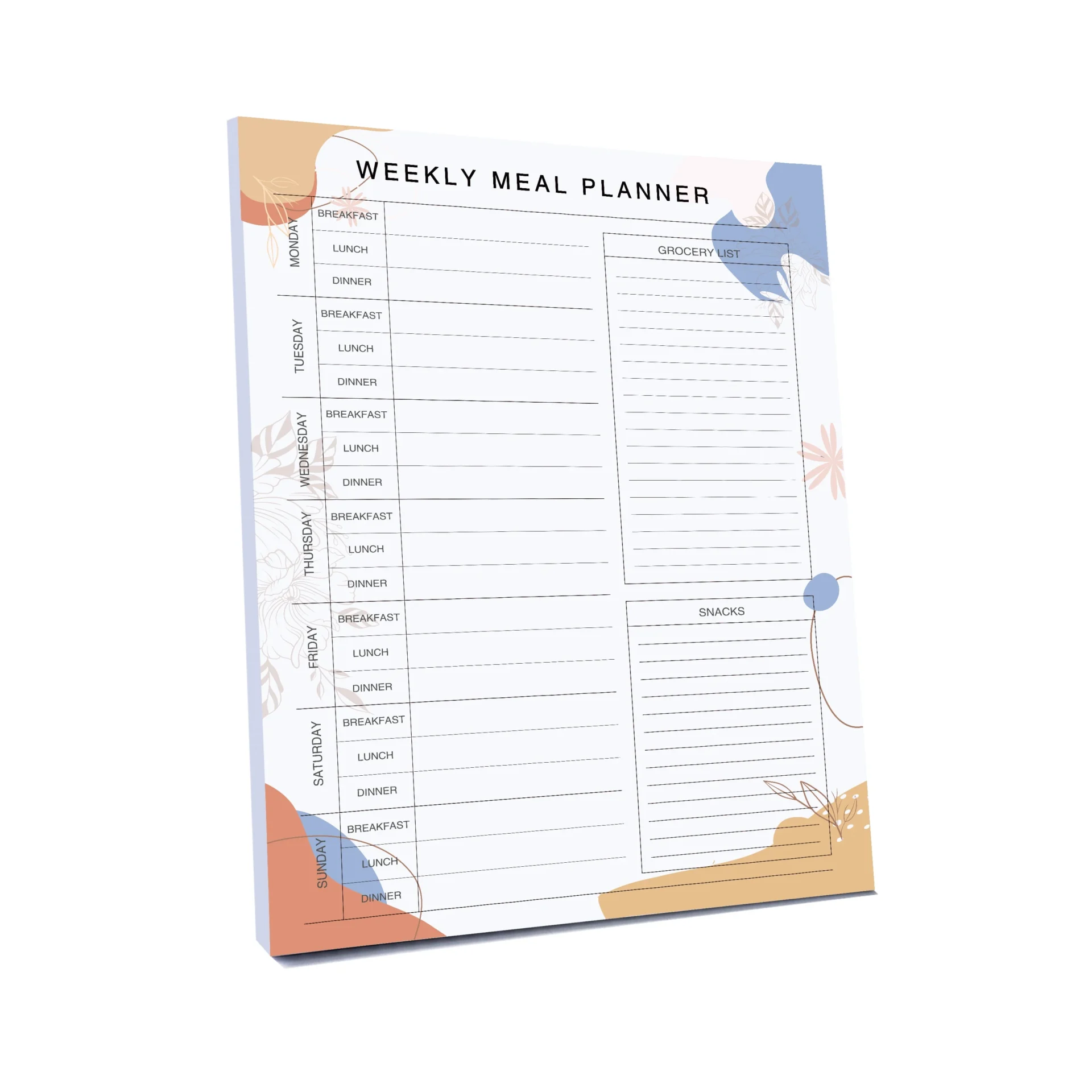 Weekly Meal Planner magnetic notepad